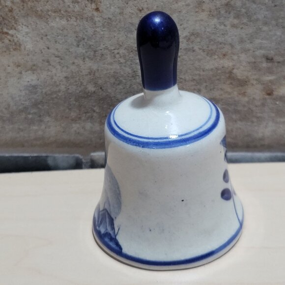 Vintage Delft Style Ceramic Bell Hand Painted Windmill - Picture 8 of 8